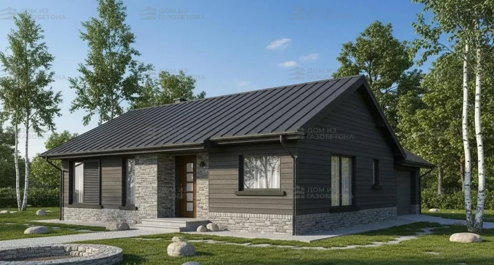 Проект Одноэтажный дом 15 на 11, 121 м2