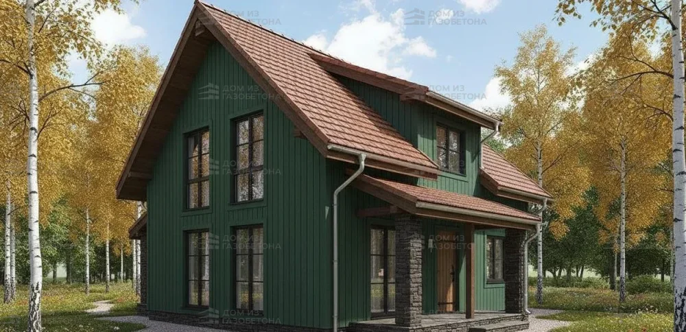 Проект Двухэтажный дом 13 на 9, 168 м2