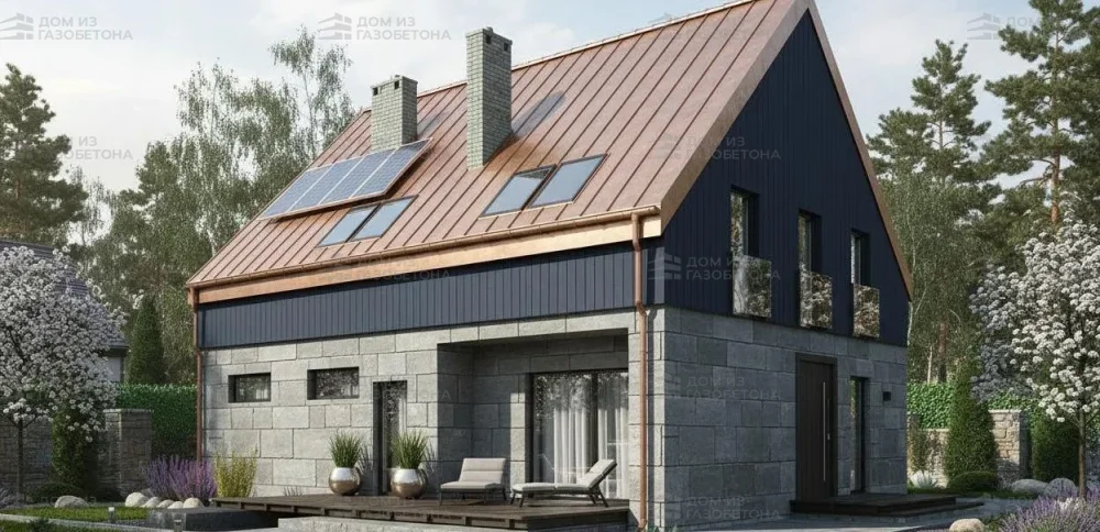 Проект Двухэтажный дом 12 на 10, 175 м2