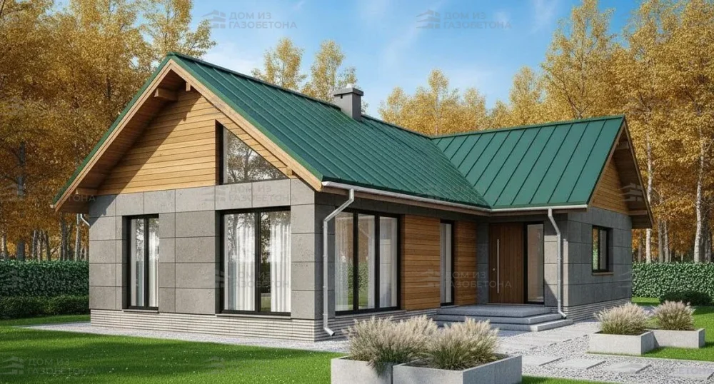 Проект Одноэтажный дом 12 на 9, 87 м2