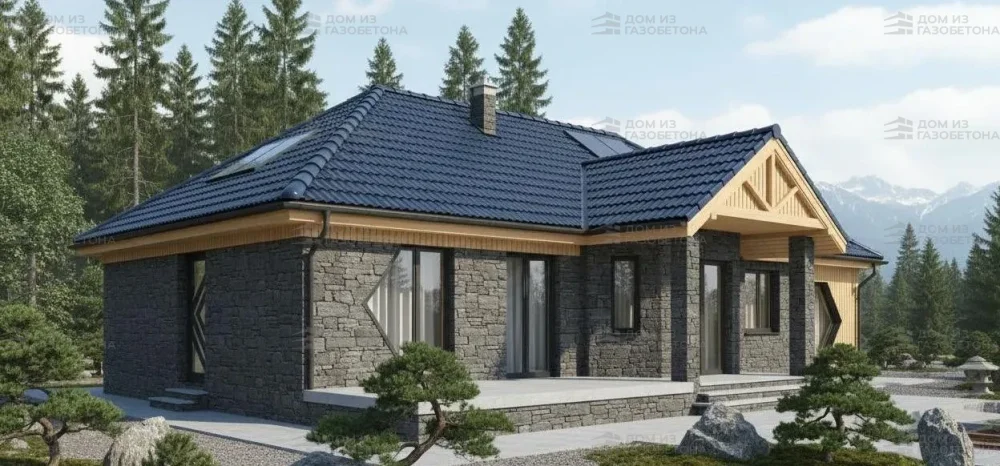 Проект Одноэтажный дом 16 на 11, 135 м2