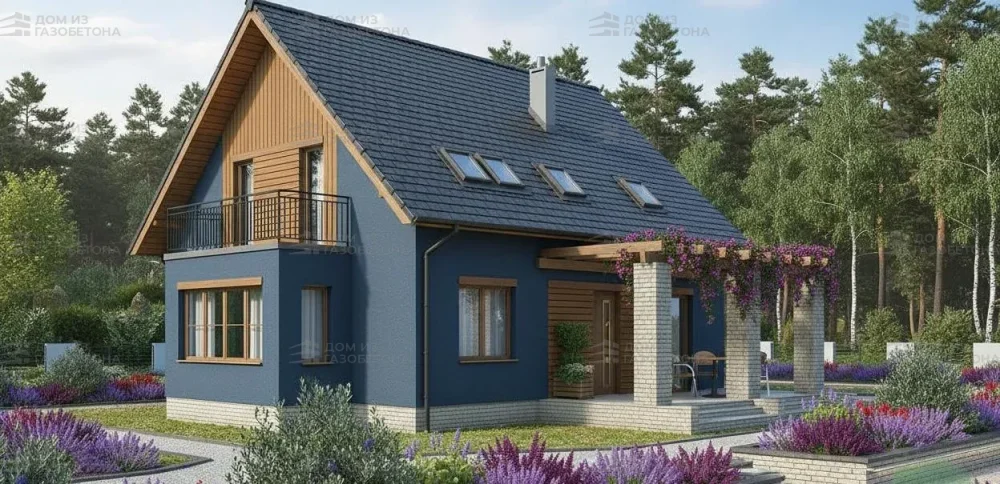 Проект Двухэтажный дом 11 на 12, 129 м2