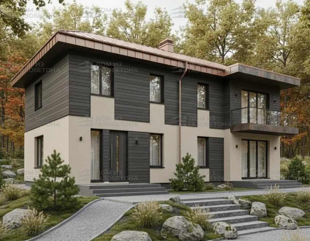 Проект Двухэтажный дом 6 на 9, 171 м2