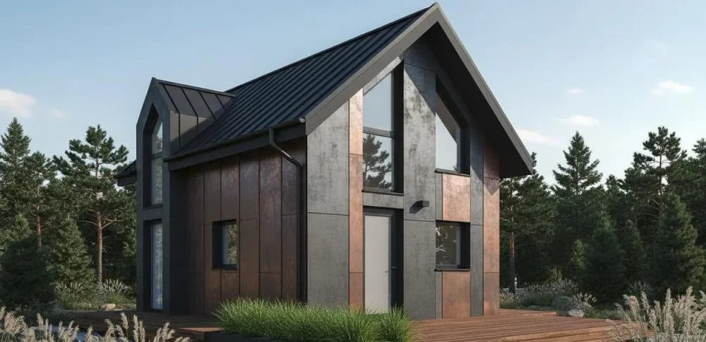 Проект Двухэтажный дом 6 на 6, 36 м2