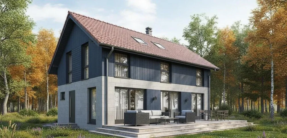 Проект Двухэтажный дом 11 на 9, 105 м2