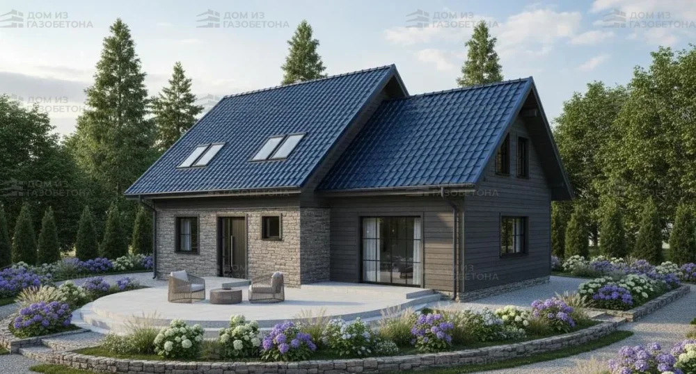 Проект Двухэтажный дом 15 на 9, 197 м2