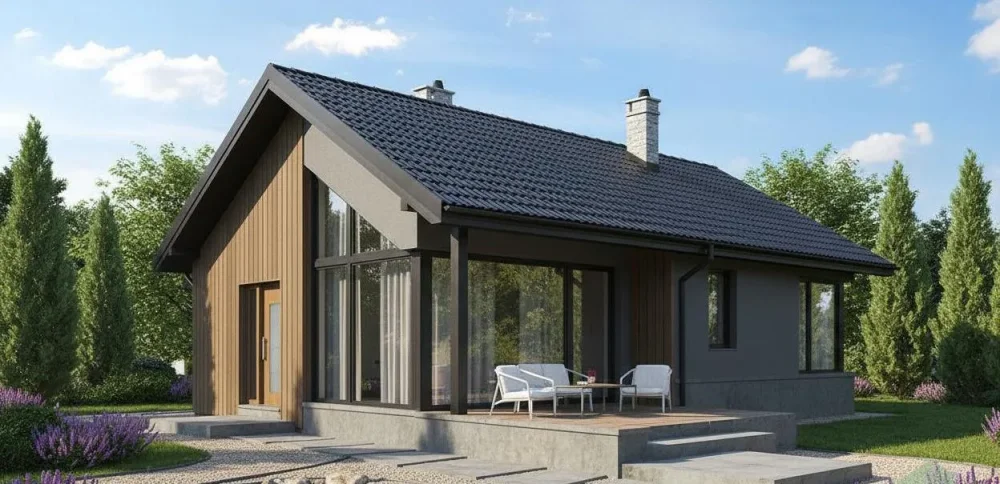 Проект Одноэтажный дом 11 на 12, 63 м2